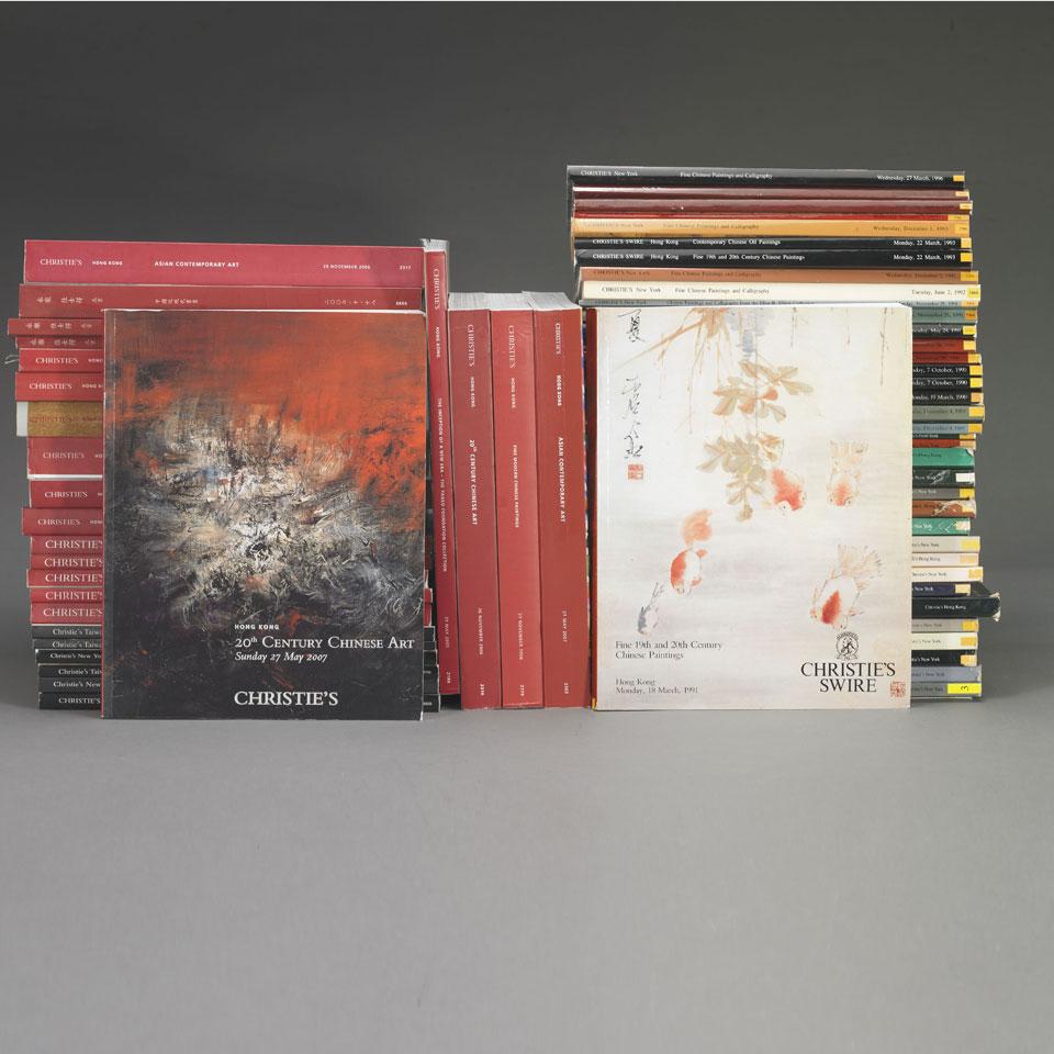 A Collection of Christie’s Chinese Painting and Contemporary Asian Art Catalogues from New York, Hong Kong, Beijing and Taipei, 1982-2007, Sixty-Four Volumes