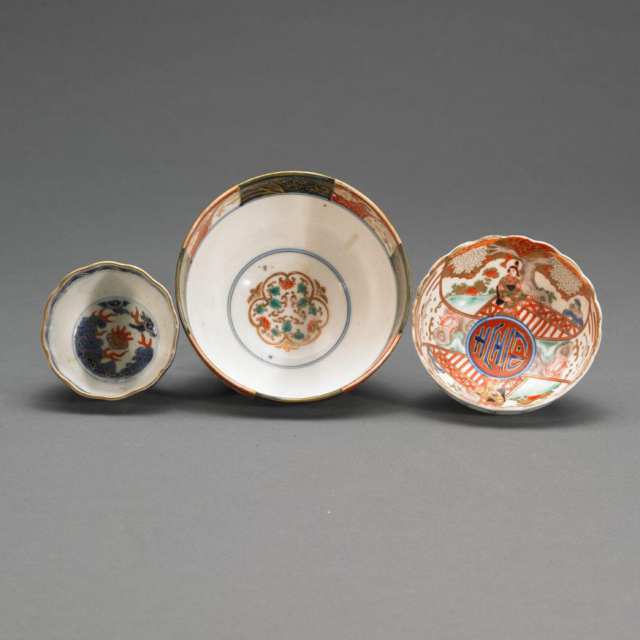 Three Arita Porcelain Bowls