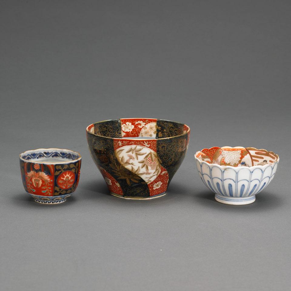 Three Arita Porcelain Bowls