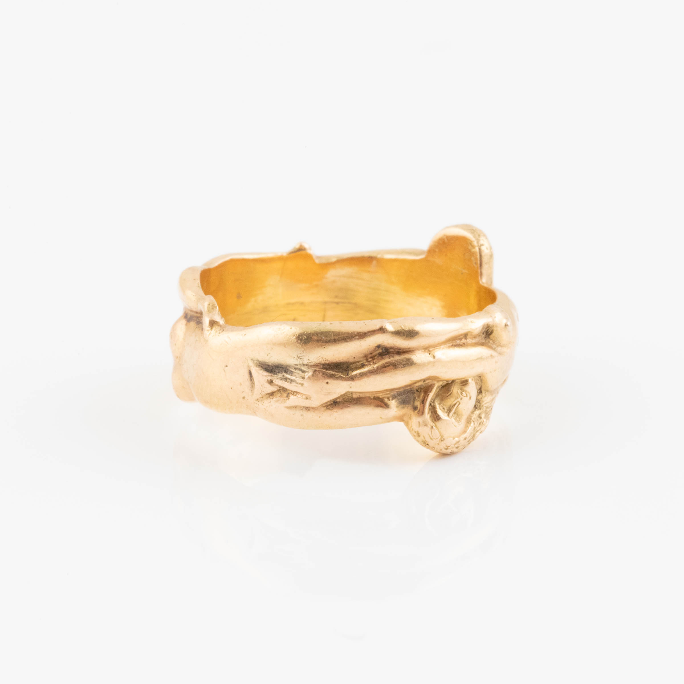 18k Yellow Gold Figural Ring