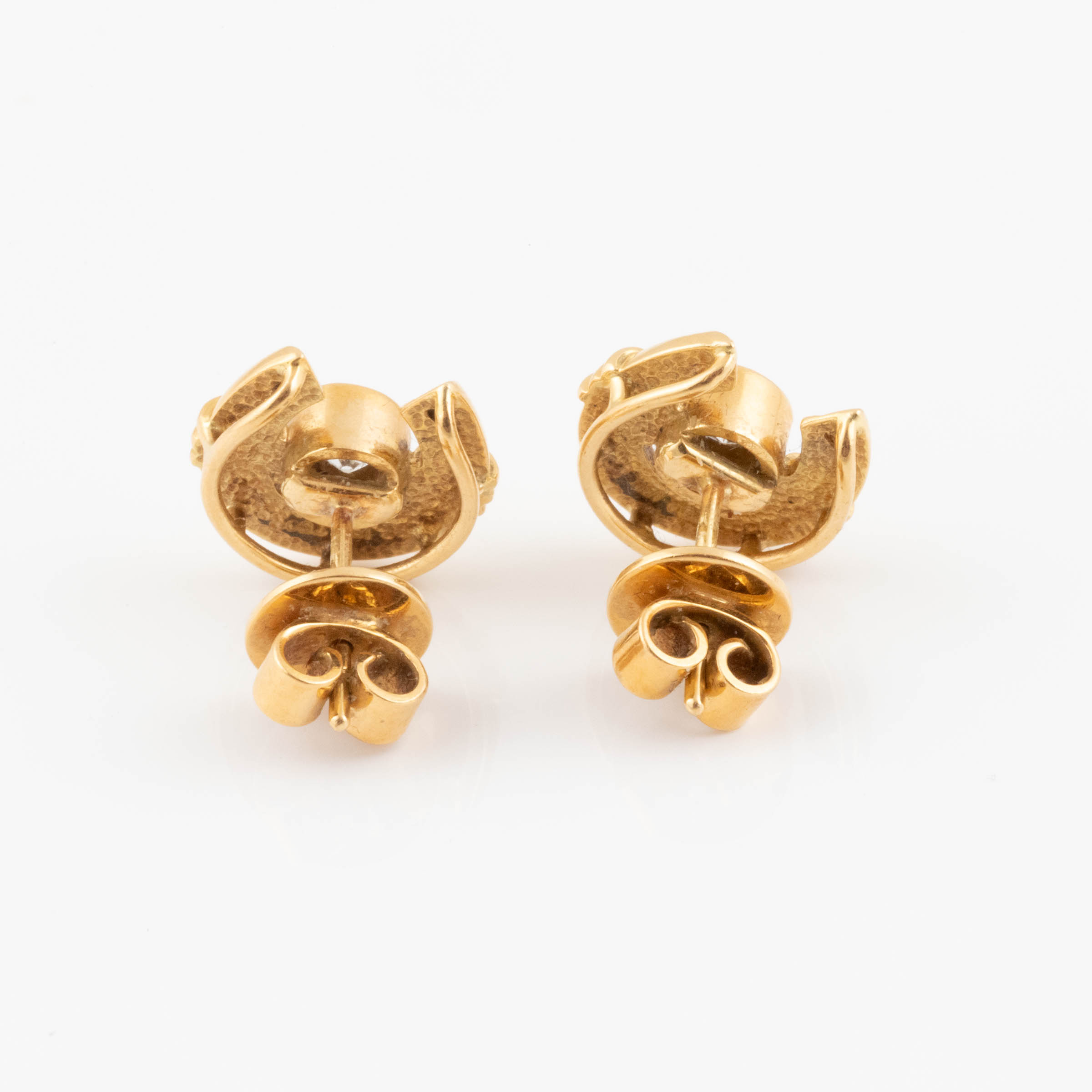 Pair Of 18k Yellow Gold Stud Earrings