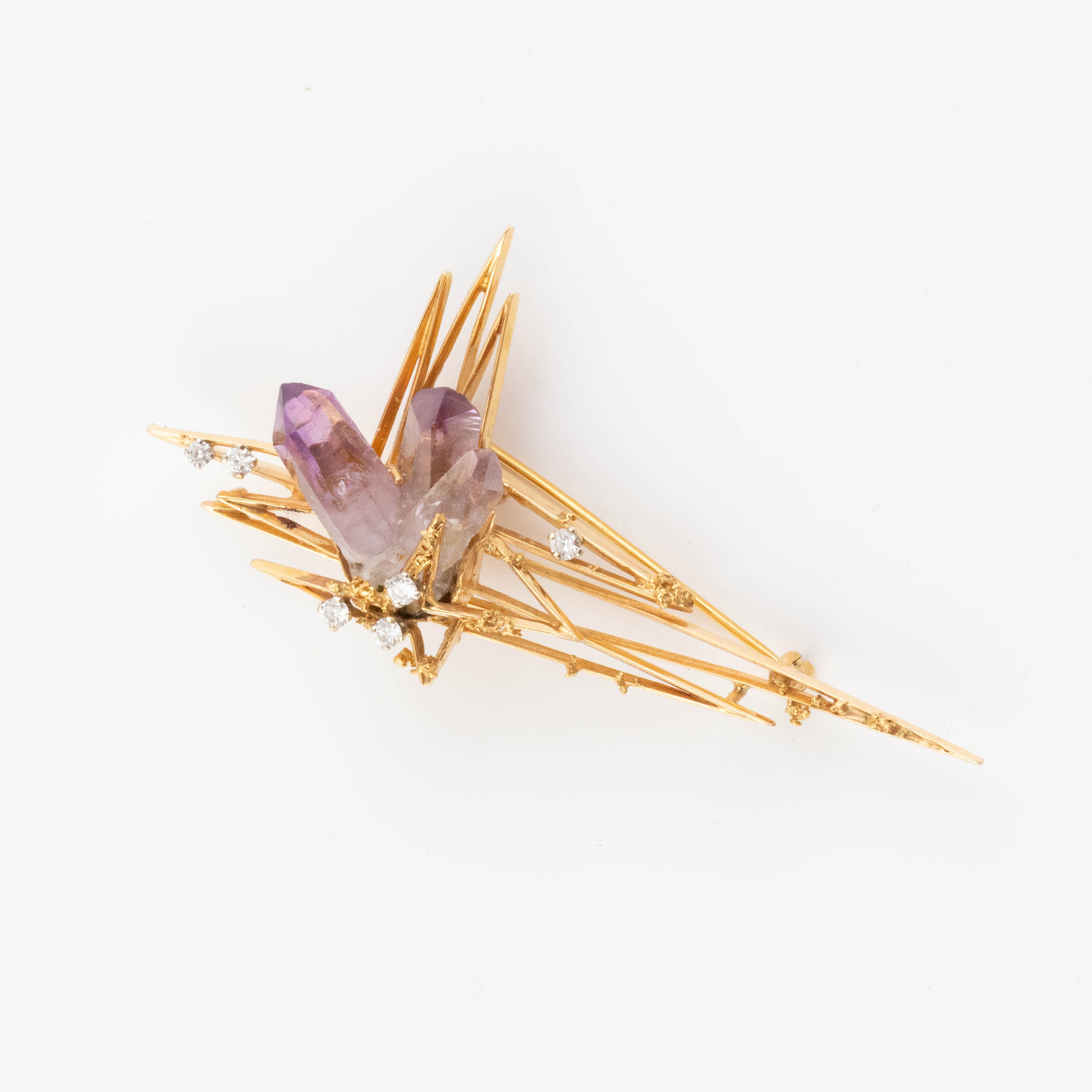 Cavelti Canadian 18k Yellow Gold Abstract Brooch