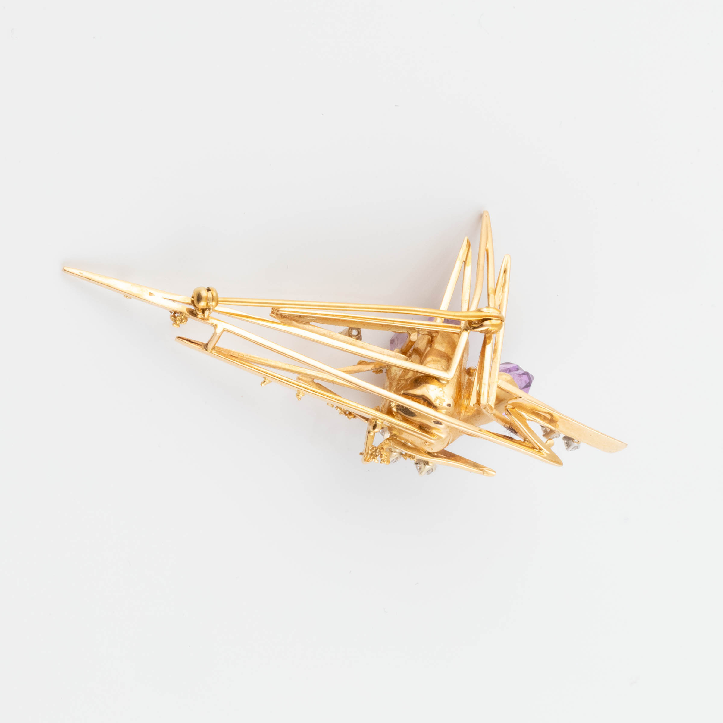 Cavelti Canadian 18k Yellow Gold Abstract Brooch