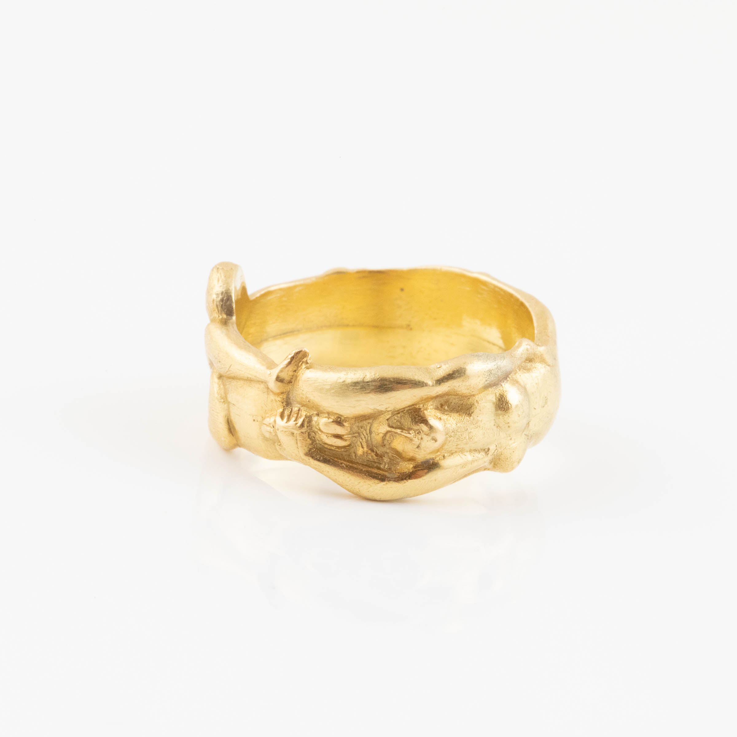 18k Yellow Gold Figural Ring