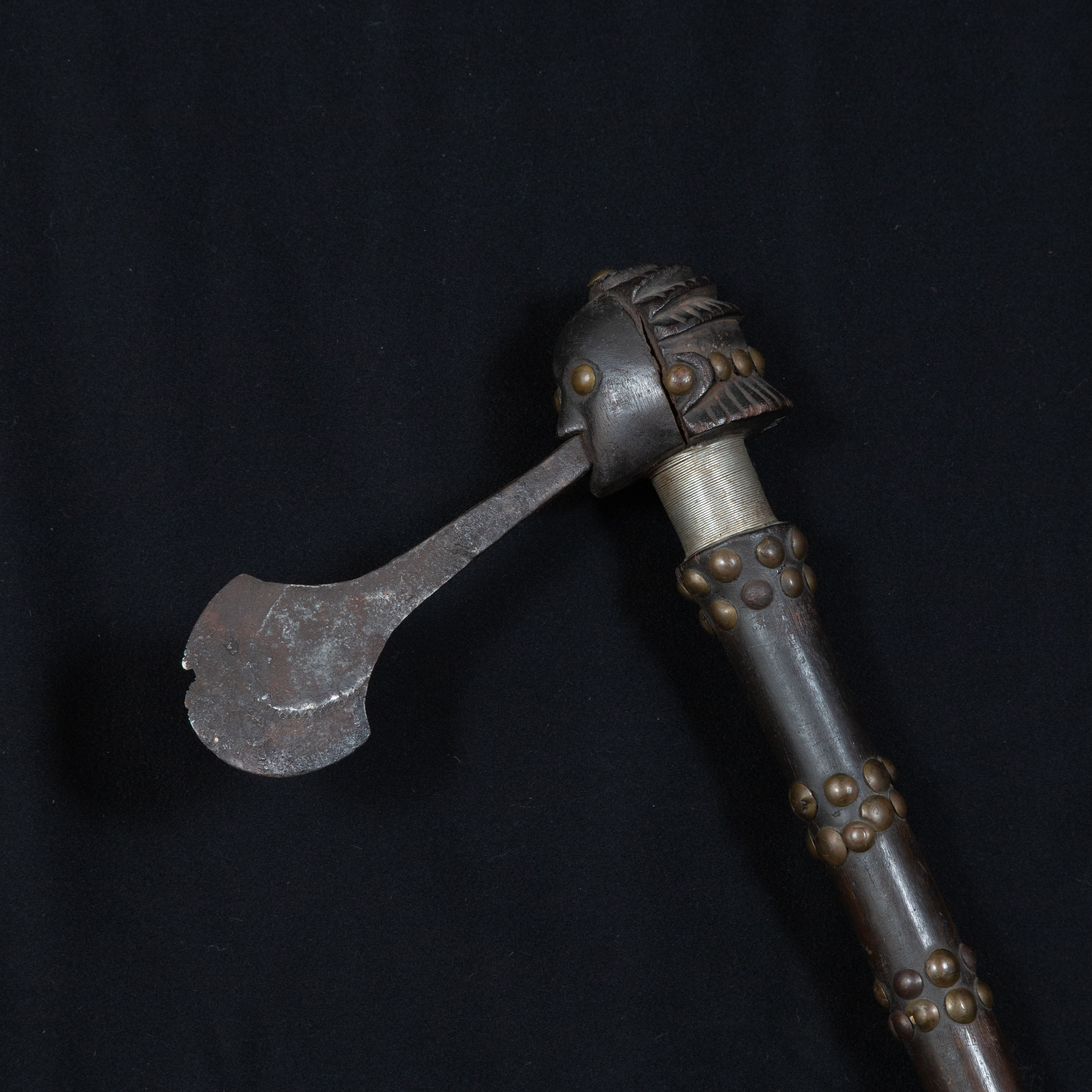 Luba Shankadi Ceremonial Figural Axe, Democratic Republic of Congo, Central Africa, 19th/early 20th century