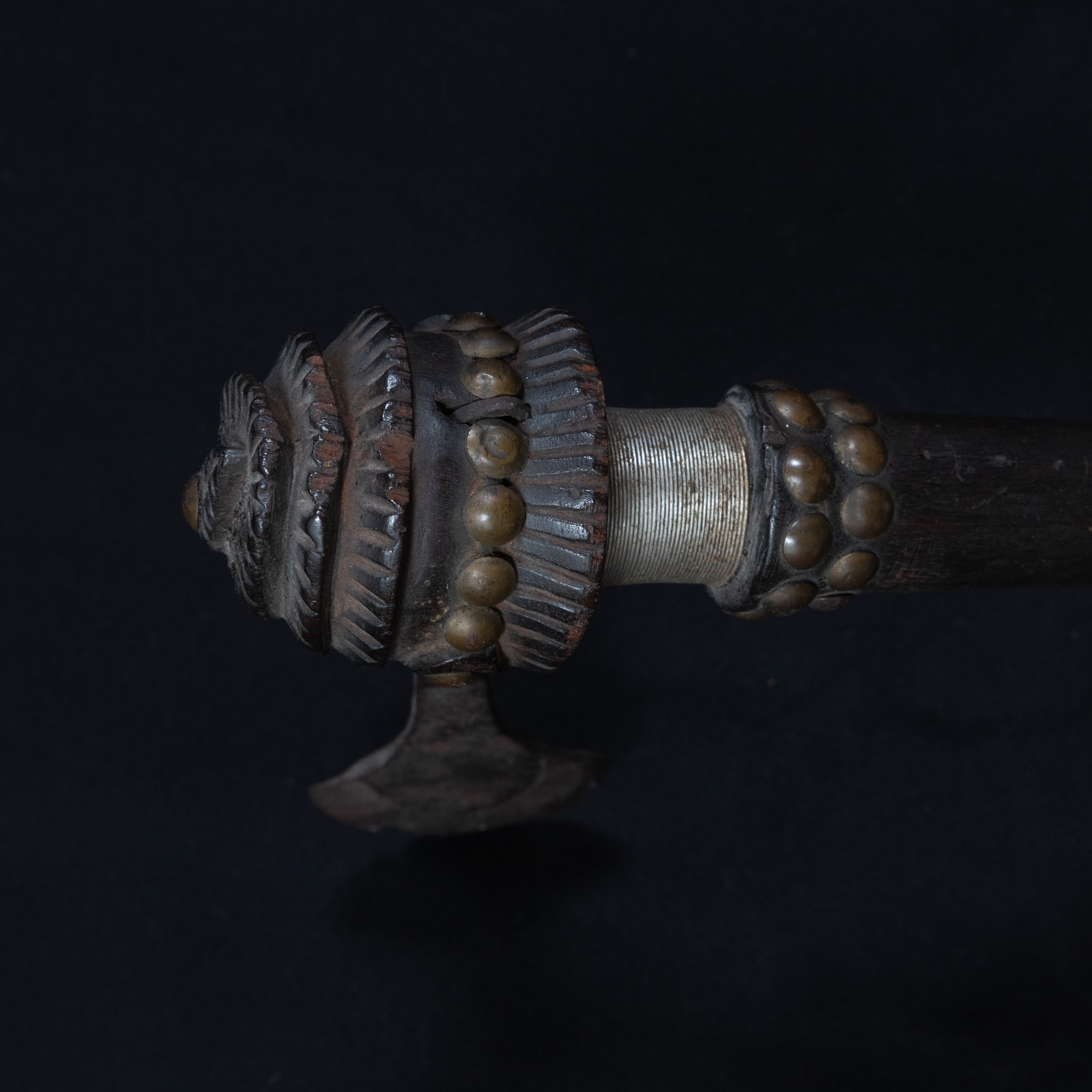 Luba Shankadi Ceremonial Figural Axe, Democratic Republic of Congo, Central Africa, 19th/early 20th century