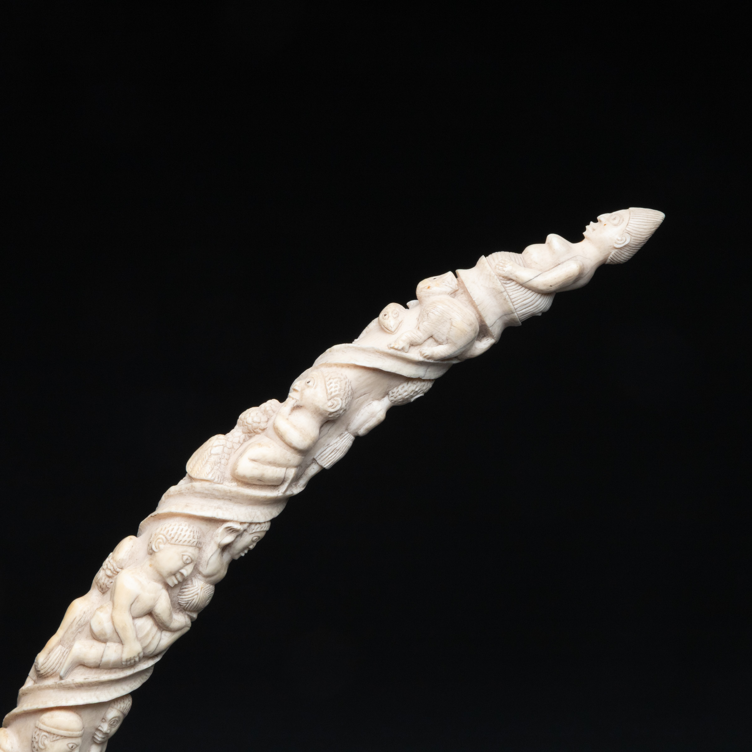 Loango Carved Ivory Tusk, Democratic Republic of Congo/Angola,  19th/early 20th century