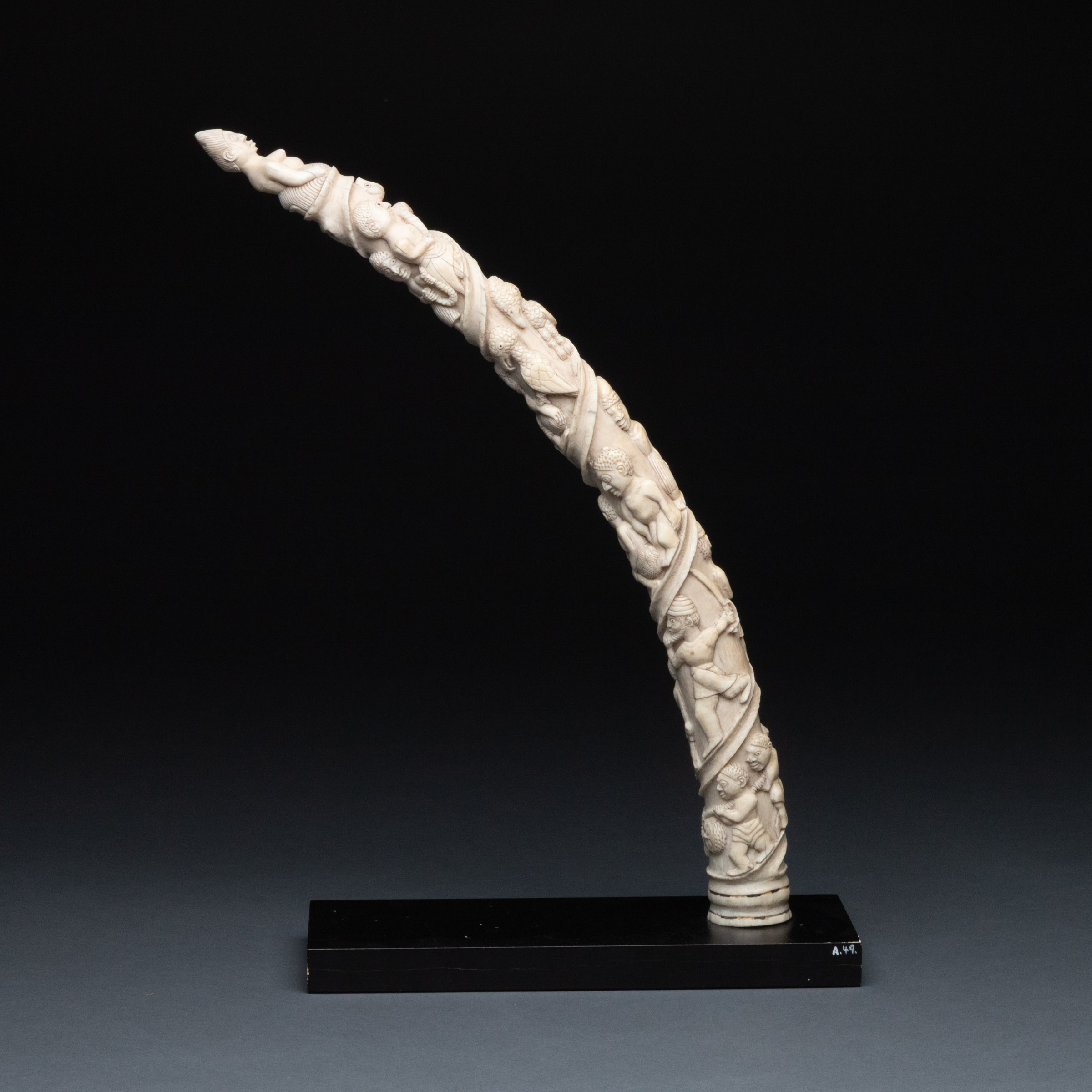 Loango Carved Ivory Tusk, Democratic Republic of Congo/Angola, 19th/early 20th century