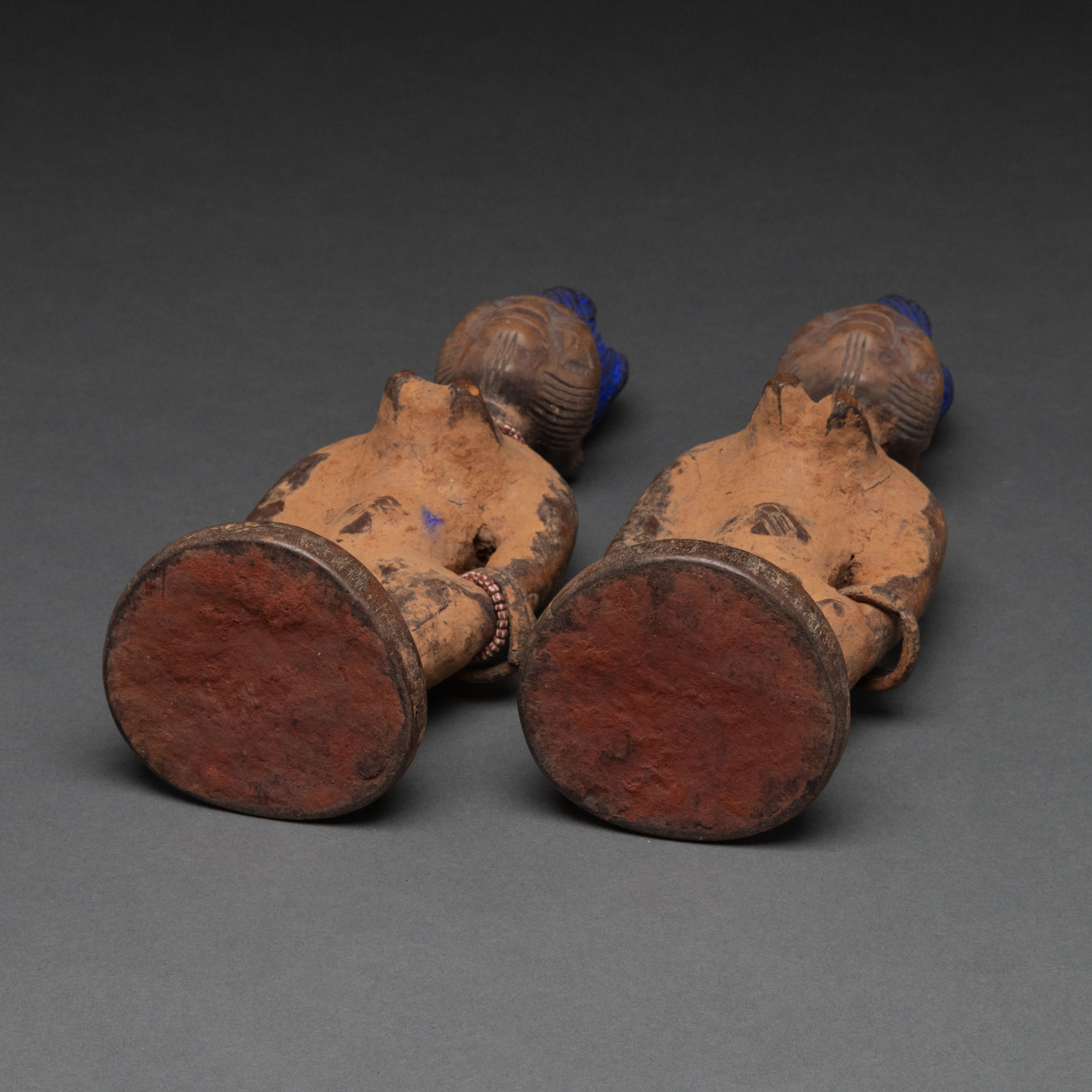 Pair of Oshogbo/Oyo Ibeji Female Twin Figures, Nigeria, West Africa, early to mid-20th century