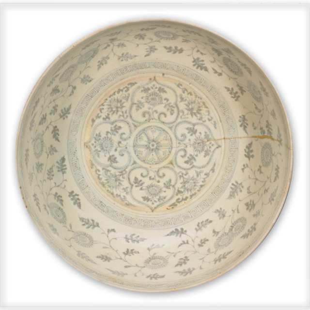 Large Blue and White Bowl, Early Ming Dynasty, Hongwu Period (1368-1398)