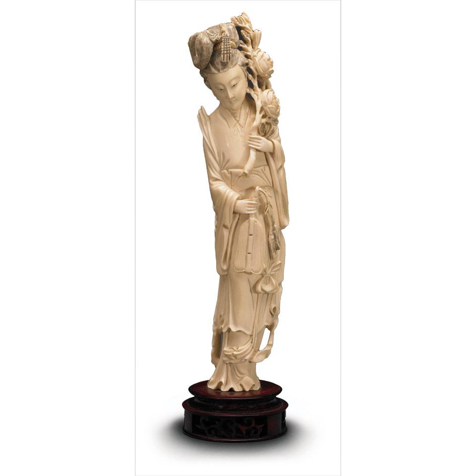 Ivory Carved Beauty, Meiren,  20th Century