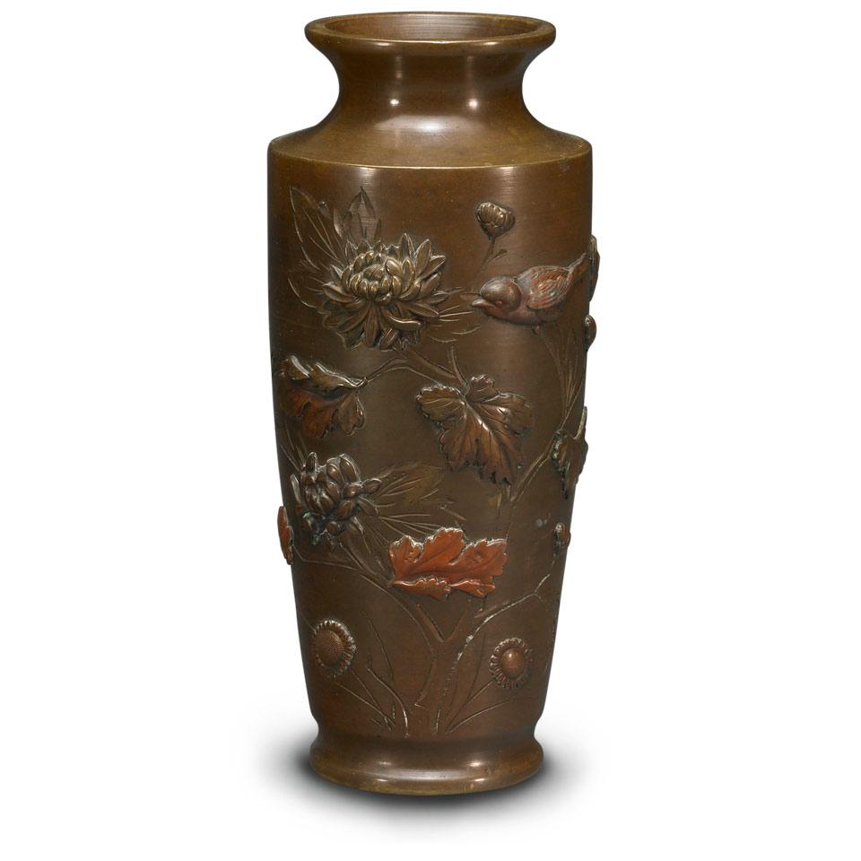 Mixed Metal Vase, Meiji Period, Early 20th Century