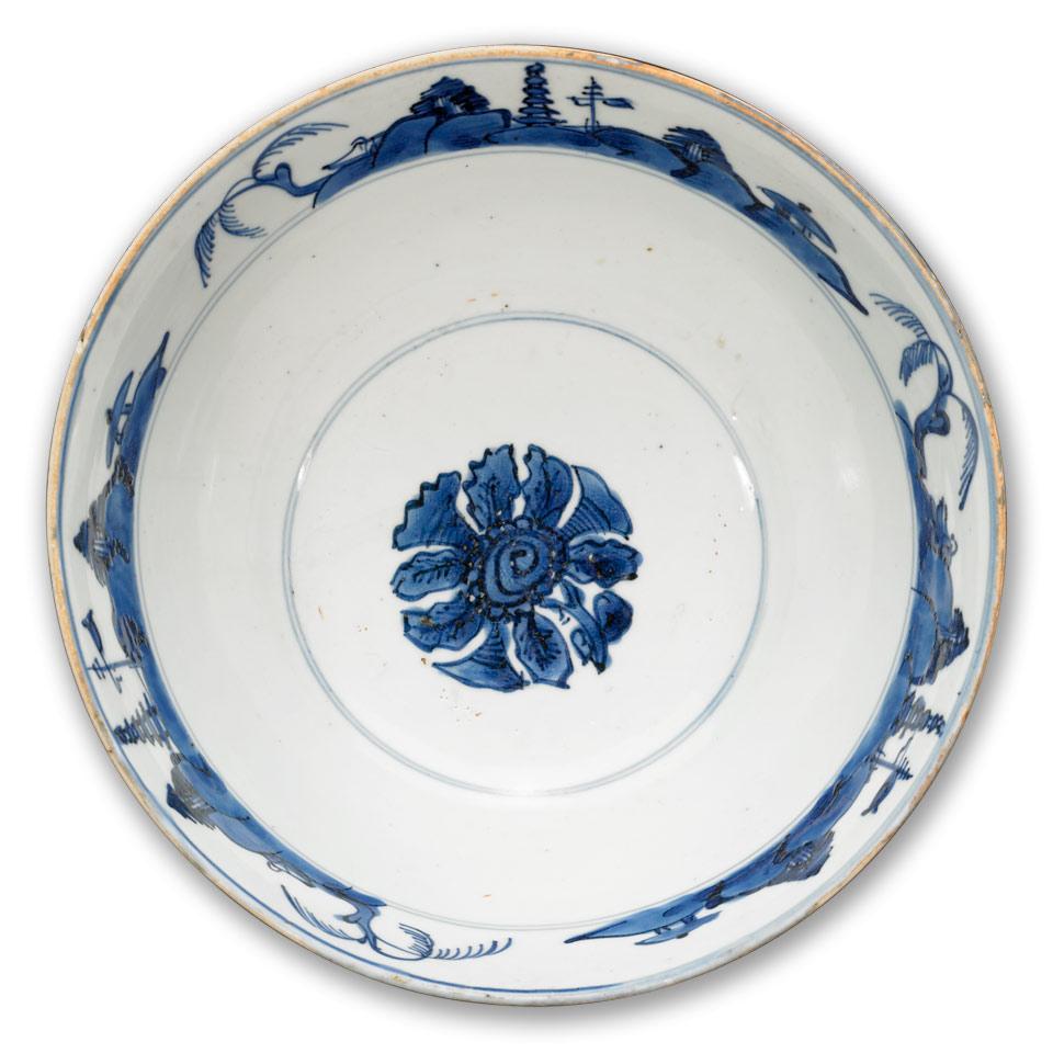 Large Blue and White Bowl, Ming Dynasty, Wanli Period (1573-1619)