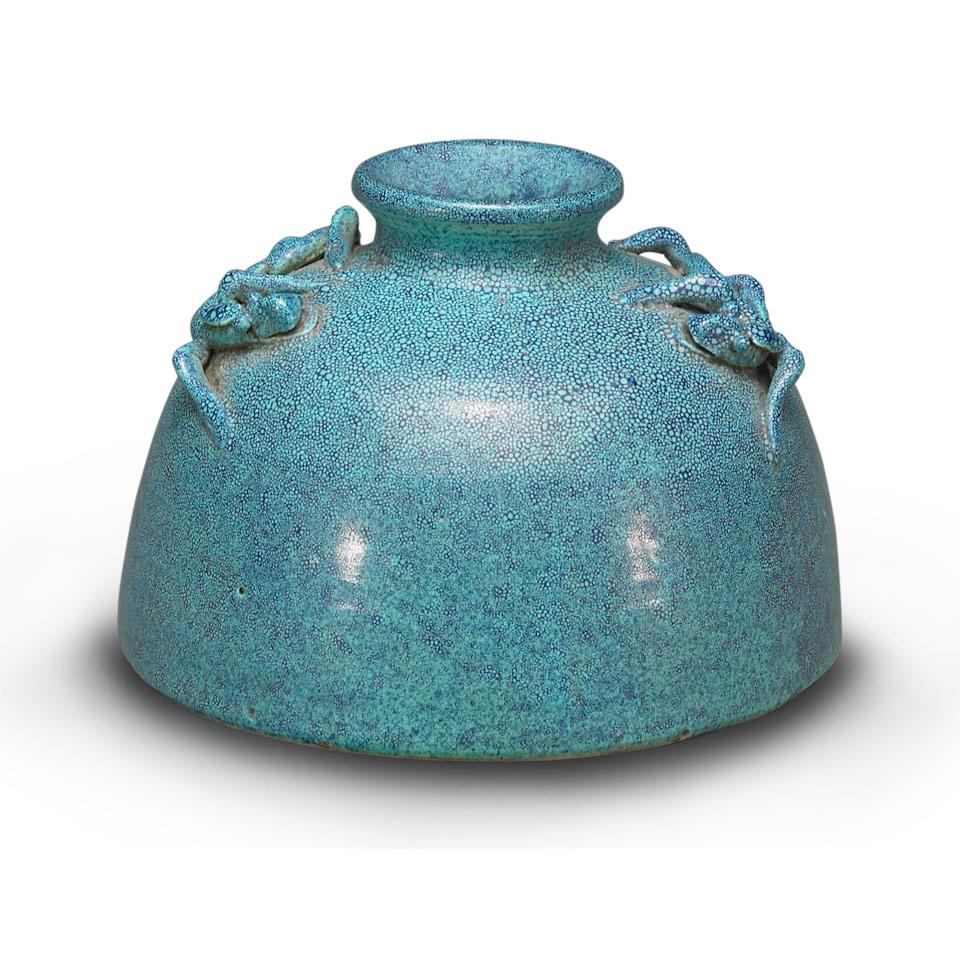 Robin’s Egg Waterpot, Qing Dynasty, 19th Century 