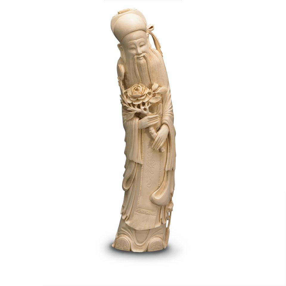 Ivory Carved Immortal, 20th Century