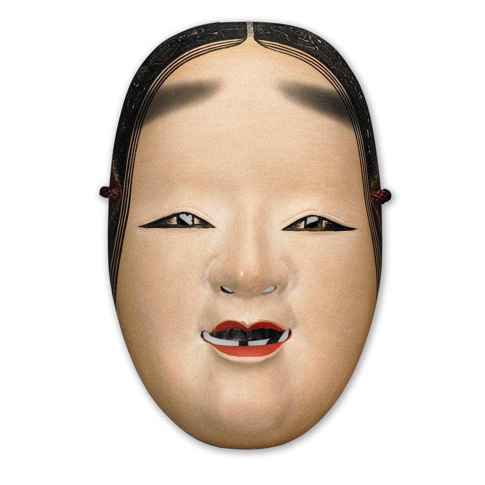 Wood Noh Mask of Ko-omote, 19th Century