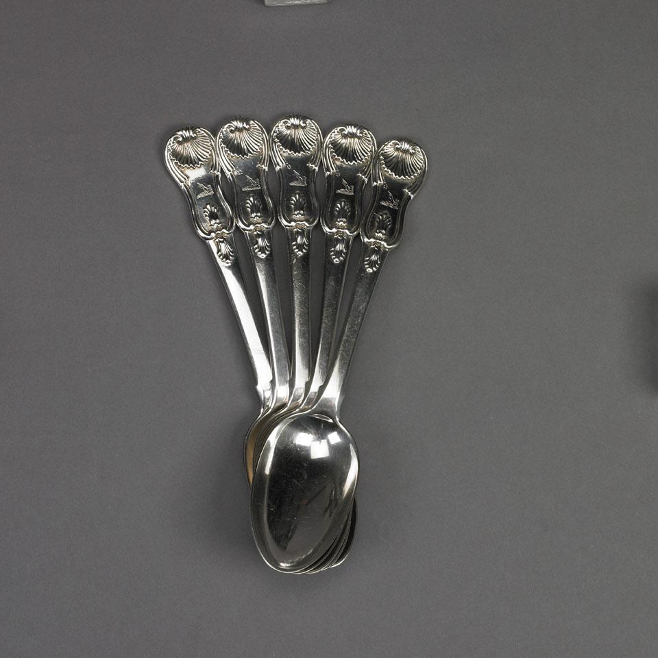 Five George III Scottish Silver Kings Pattern Table Spoons, Robert Gray & Son (of Glasgow), Edinburgh, 1817
