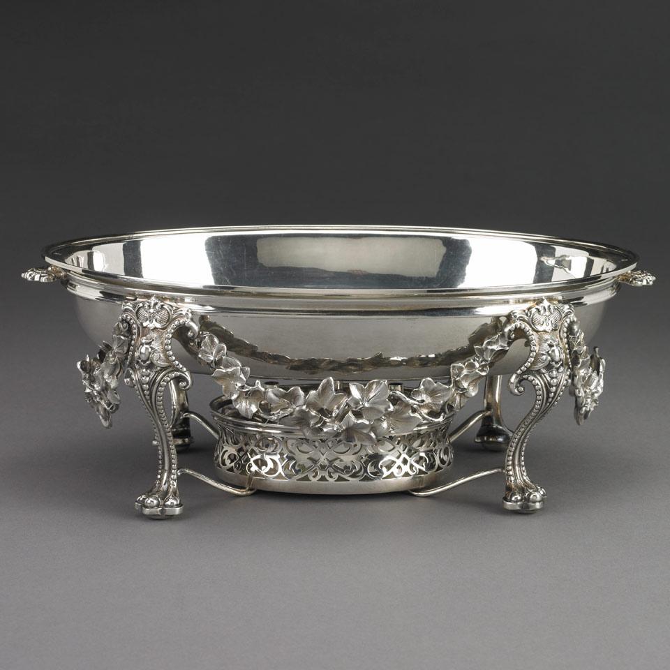 Victorian Silver Plated Oval Warming Dish, James Dixon & Sons, late 19th century