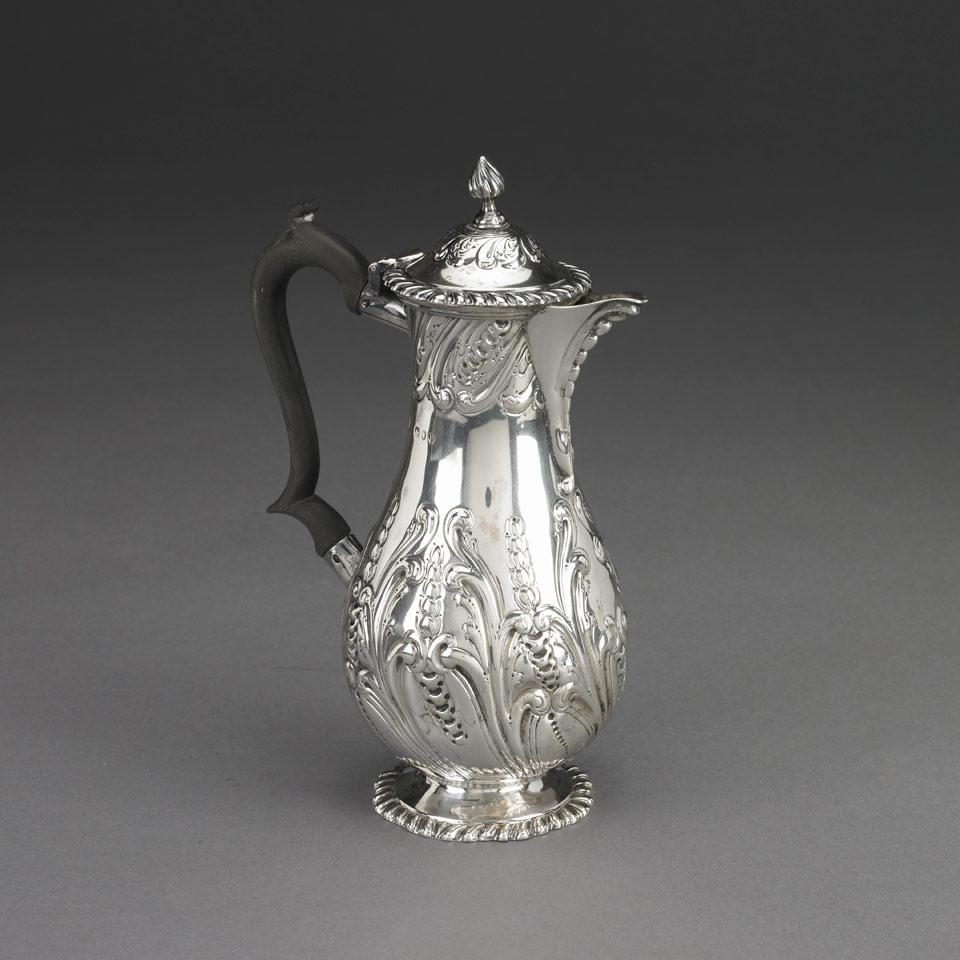 Victorian Silver Hot Water Pot, Frederick Sibray & Job Frank Hall, London, 1890