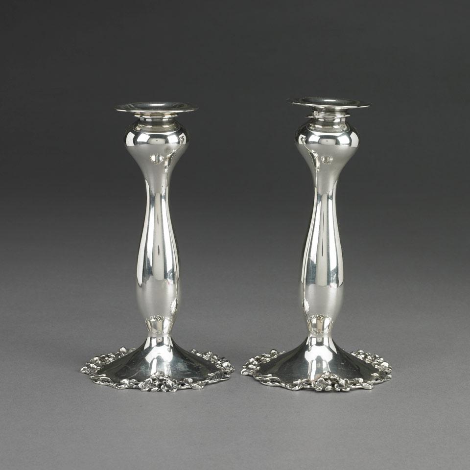Pair of American Silver Candlesticks, William B. Kerr & Co, Newark, N.J., c.1900