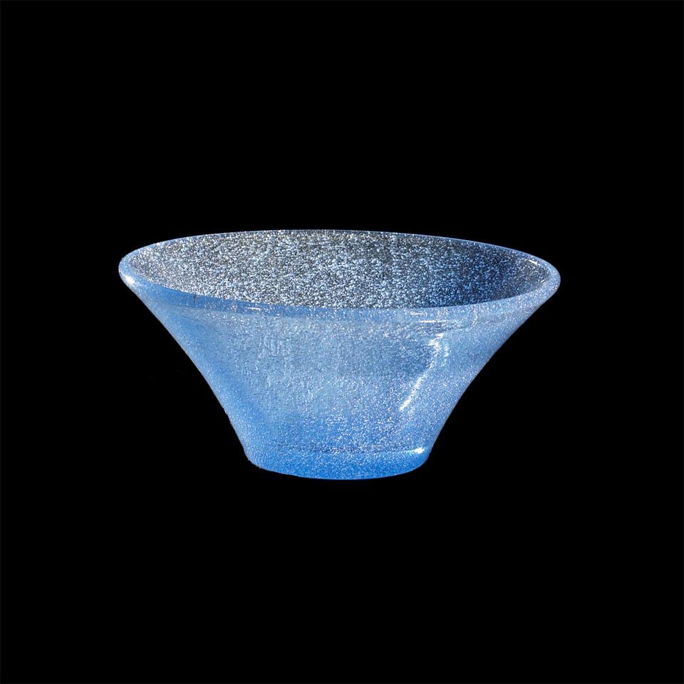 Venini Blue Glass Bowl, 1950’s