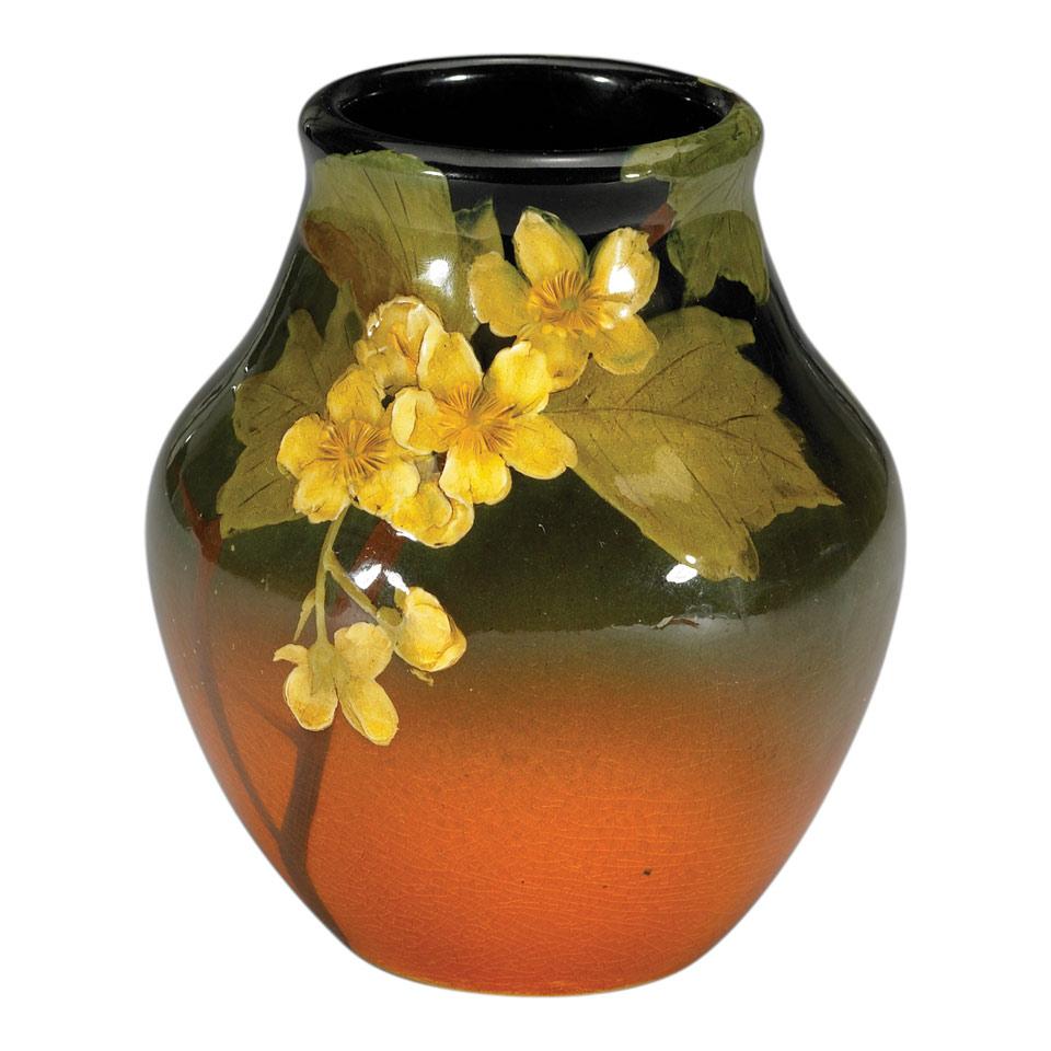 Rookwood Cherry Blossom Vase, Caroline Steinle, 1905