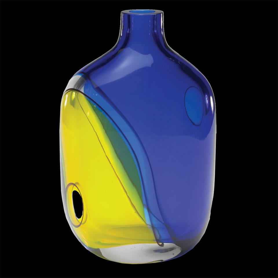 Archimede Seguso Glass Vase, c.1990