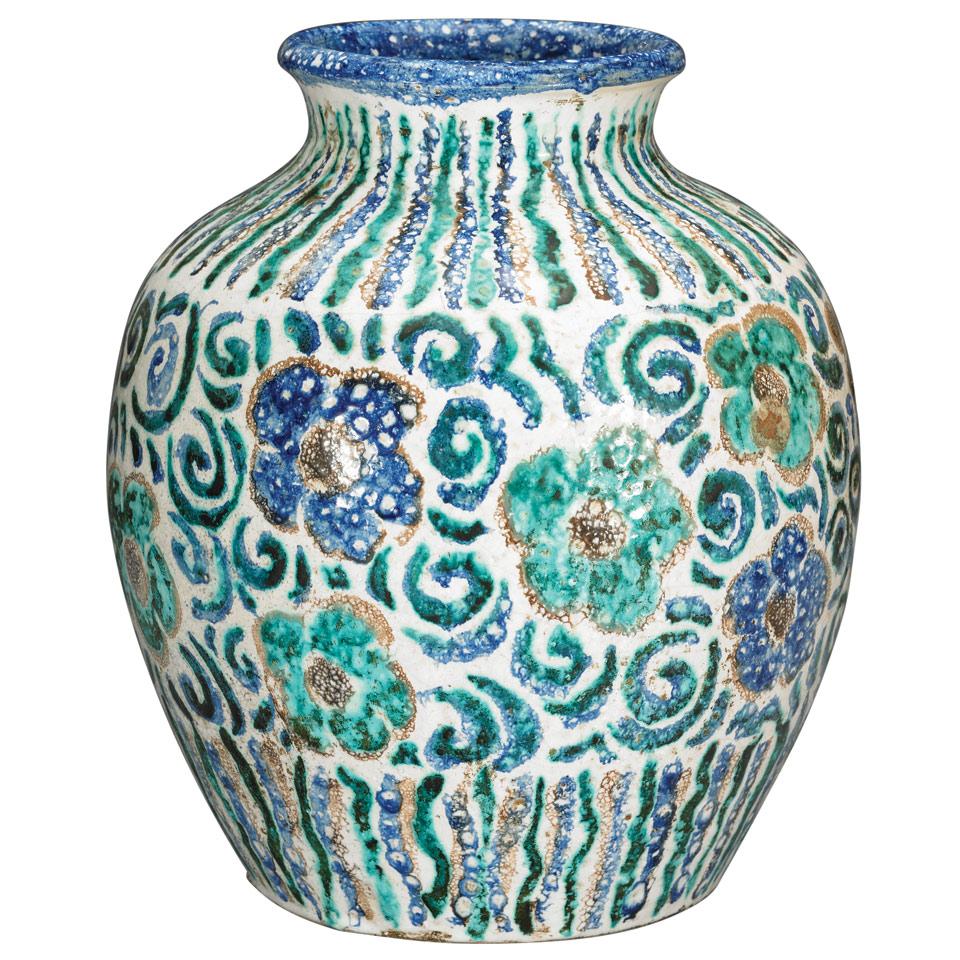 Edouard Cazaux Earthenware Vase, 1930’s