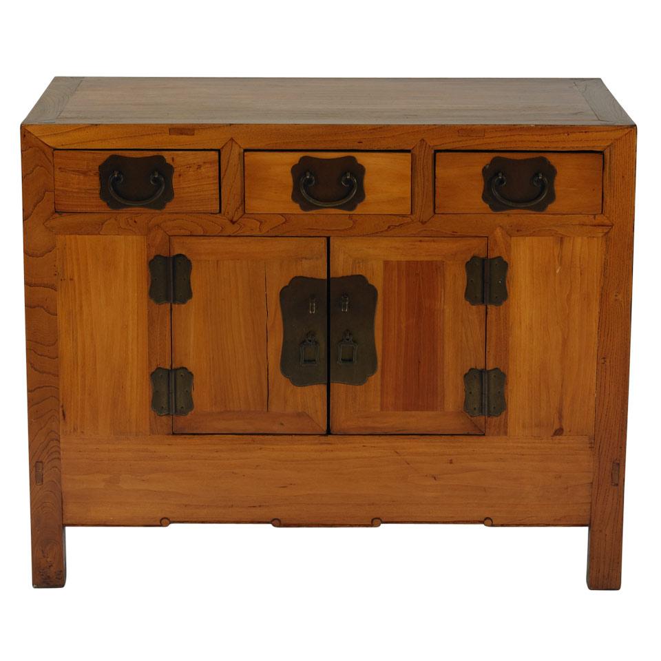 Contemporary Chinese Traditional Style Wood Cabinet, Circa 2000