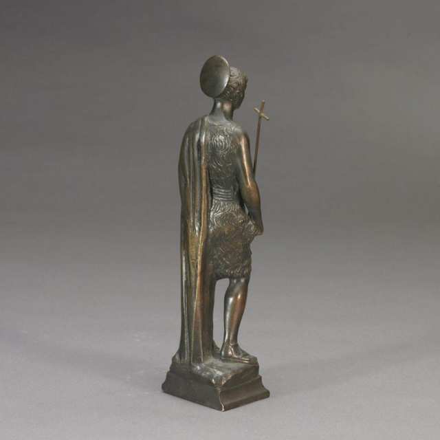 After Donatello, Grand Tour Figure of St. John the Baptist, Dressed in Camel Skin and Carrying Long Cross, 19th century