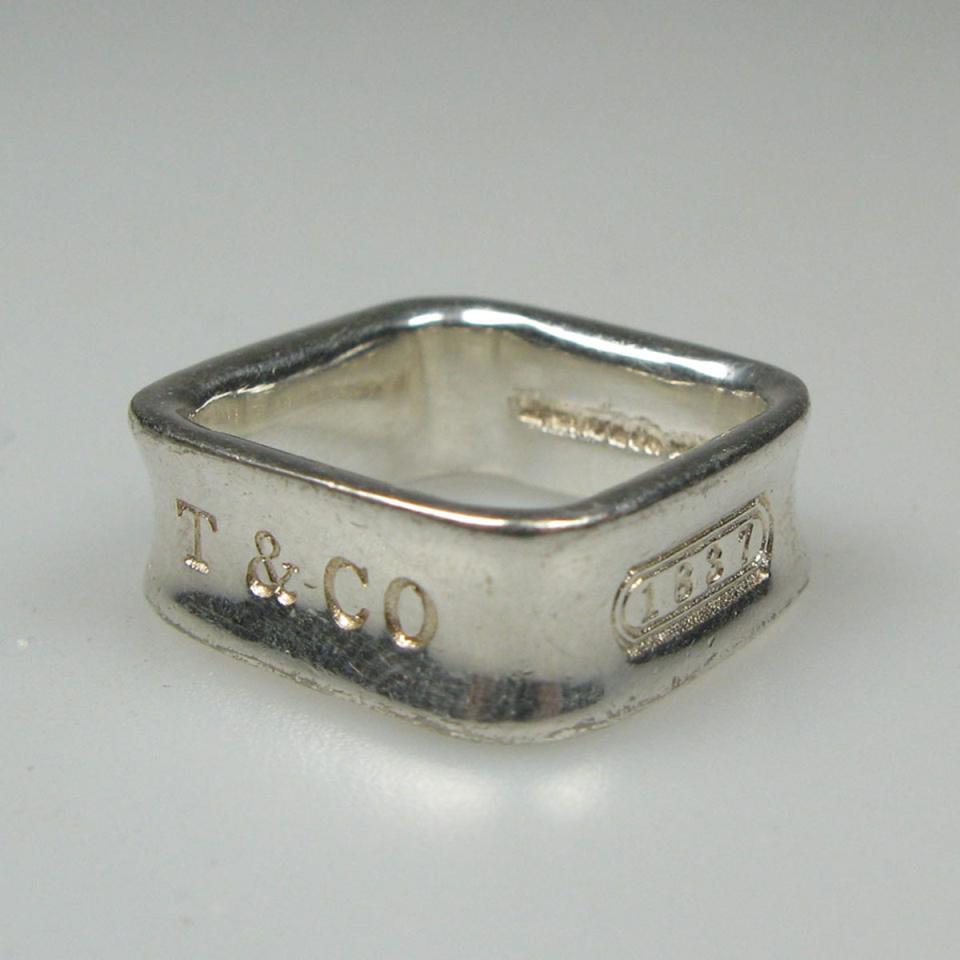 Tiffany & Co. Sterling Silver Square Ring