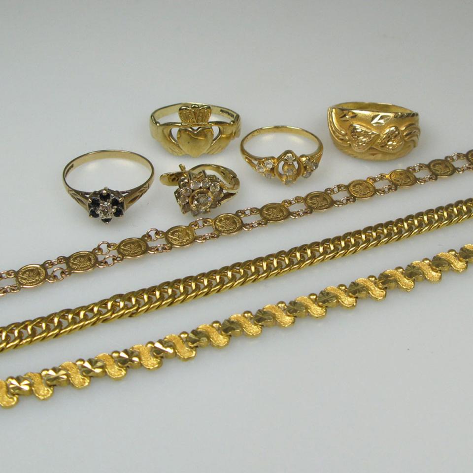 2 High Carat Gold Bracelets