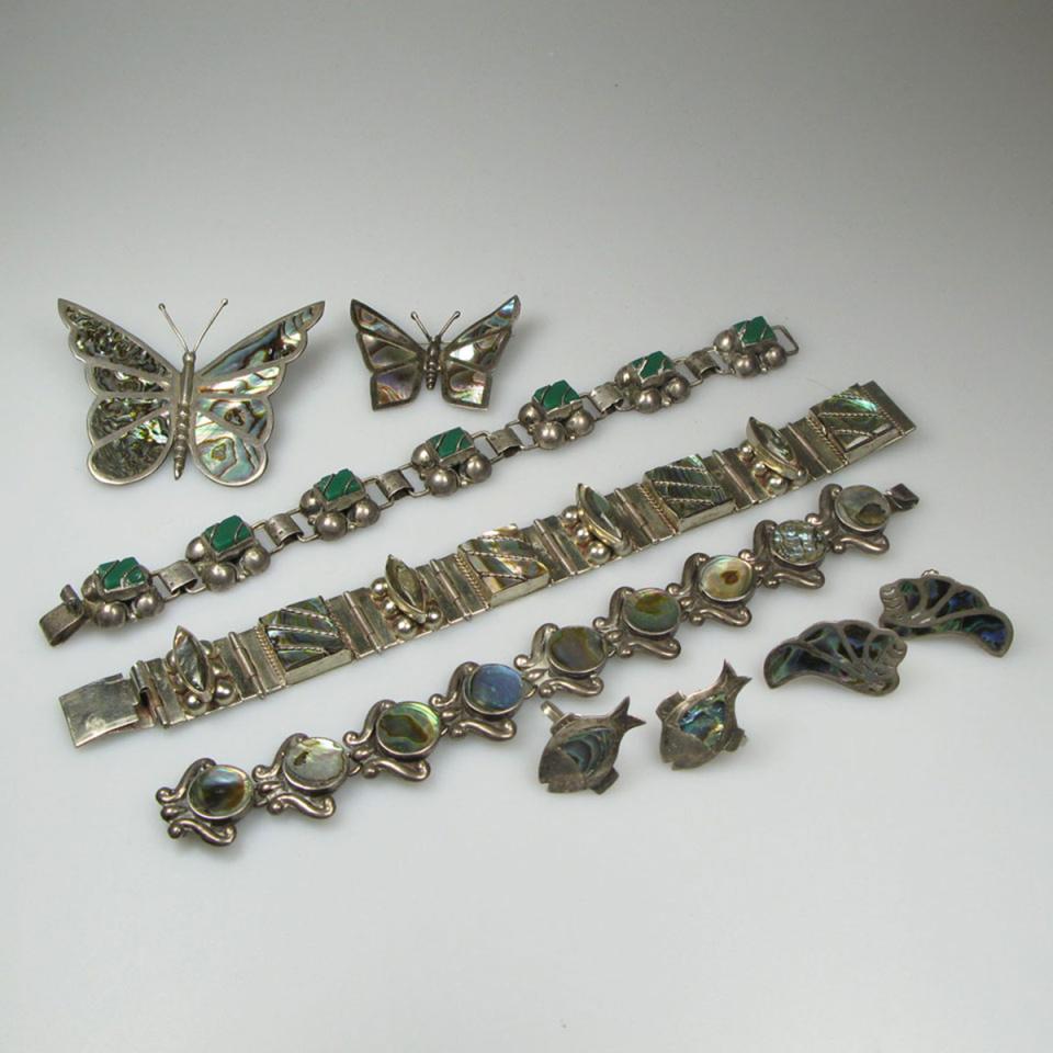 Small Quantity Of Mexican  Sterling  Silver Jewellery