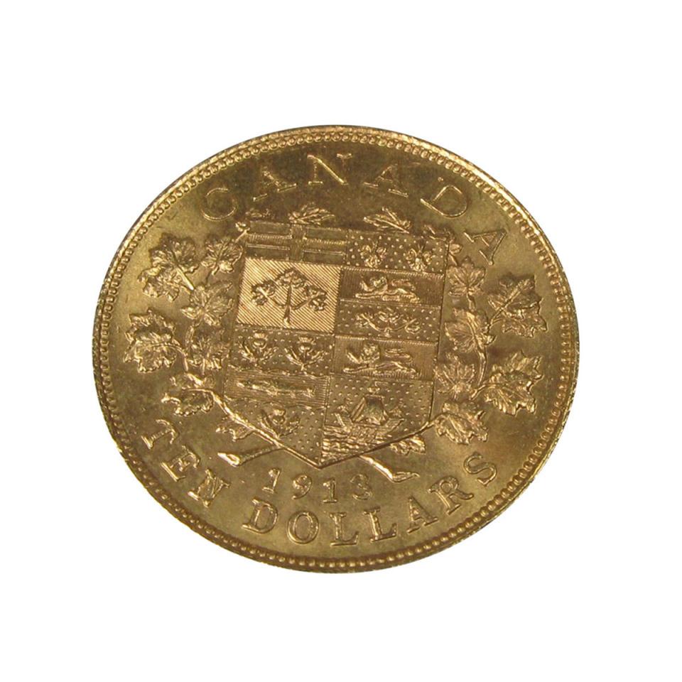 Canadian $10 1913 Gold Coin
