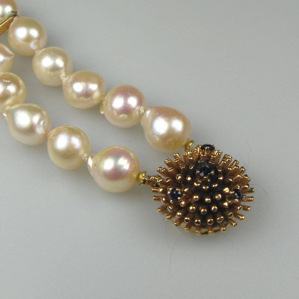 Double Strand Cultured Baroque Pearl Bracelet
