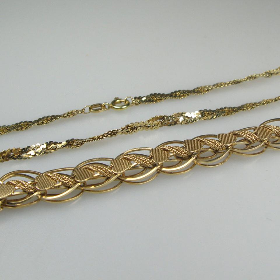14k Yellow Gold Braided Chain