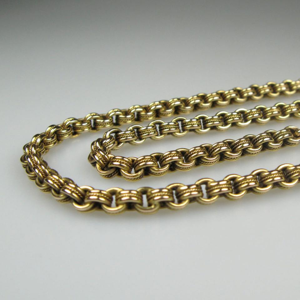 14k Yellow Gold Circular Link Chain