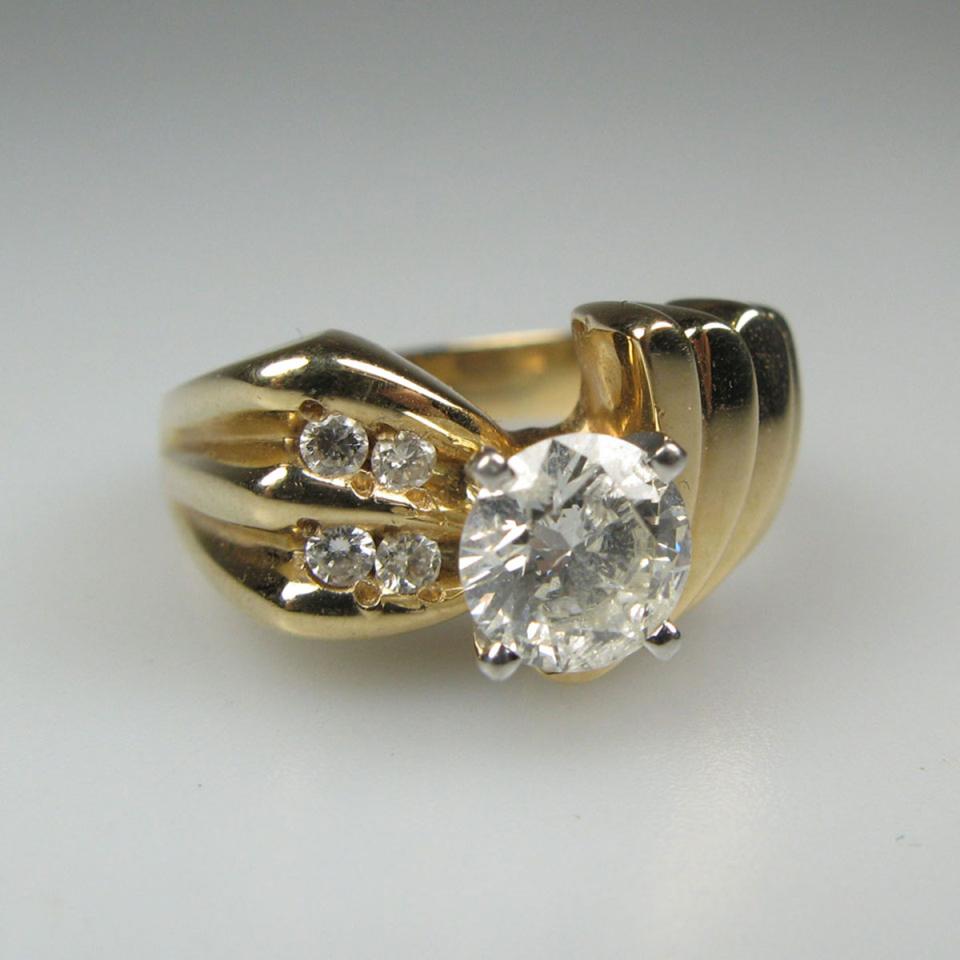 18k Yellow Gold And Platinum Ring