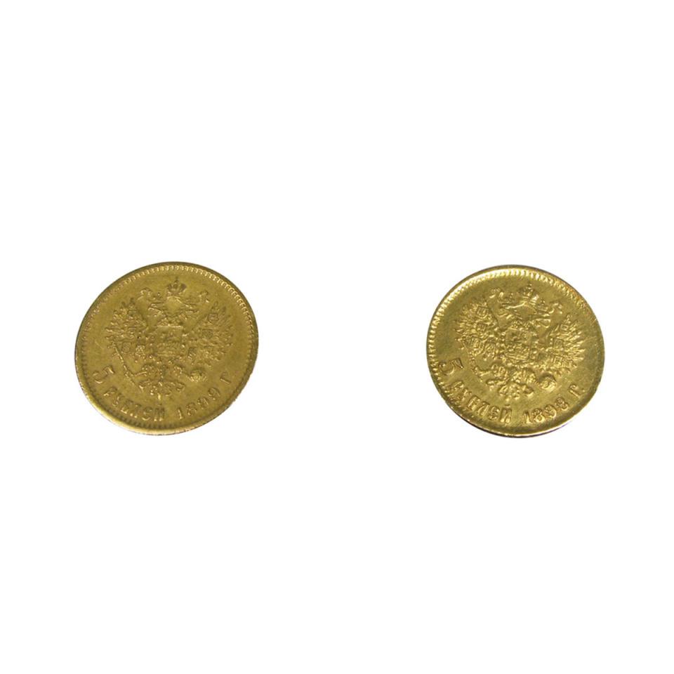 2 Russian Gold Coins