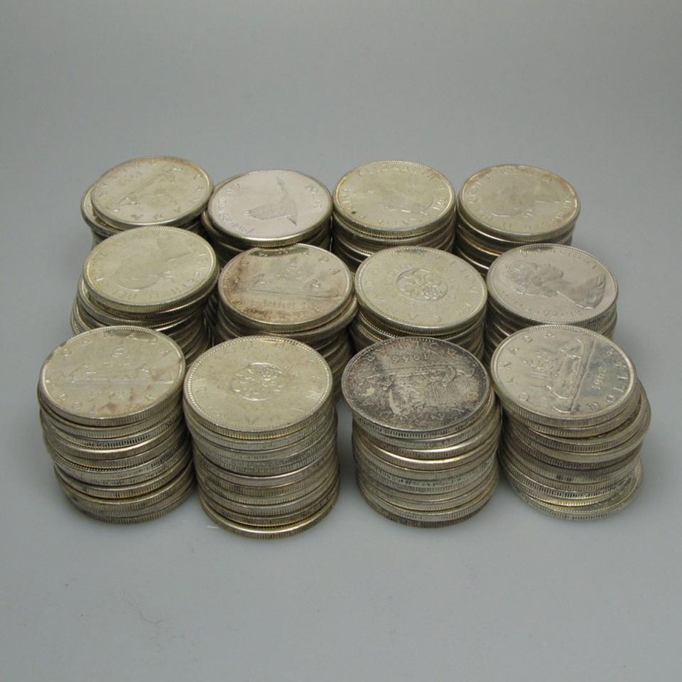 142 Various Canadian Silver Dollars