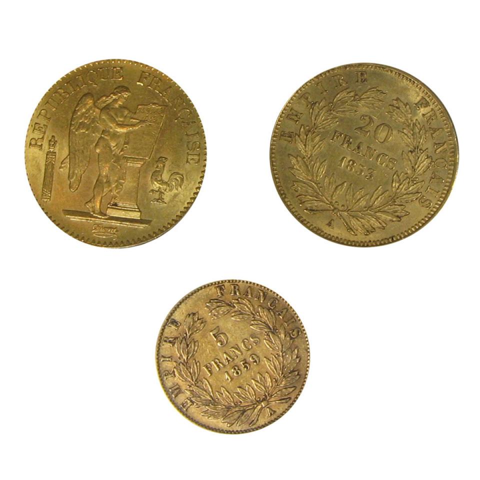 French 20 Franc Gold Coin (1849)