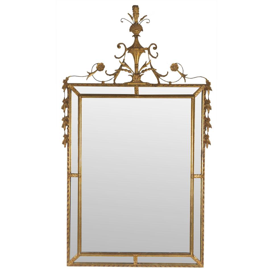 Italian Neclassical Style Giltwood Mirror Framed Mirror, mid 20th century