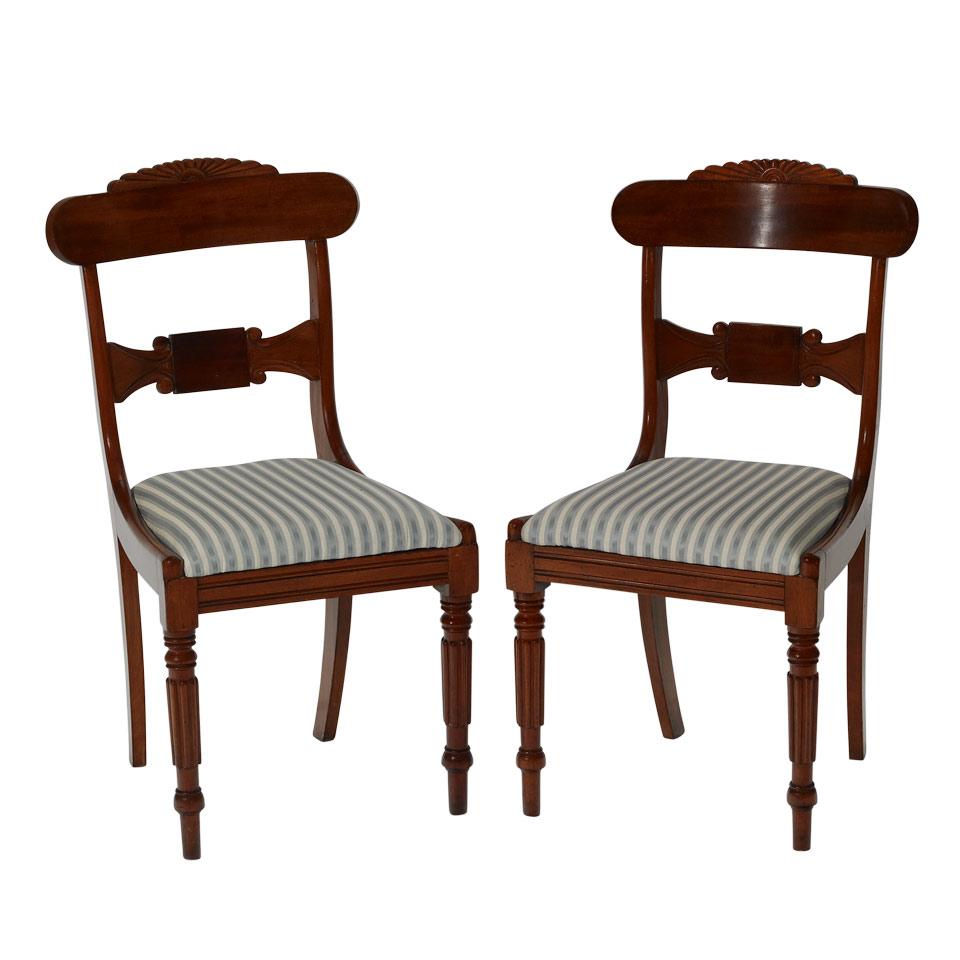 Set of Six Late Georgian Mahogany Side Chairs