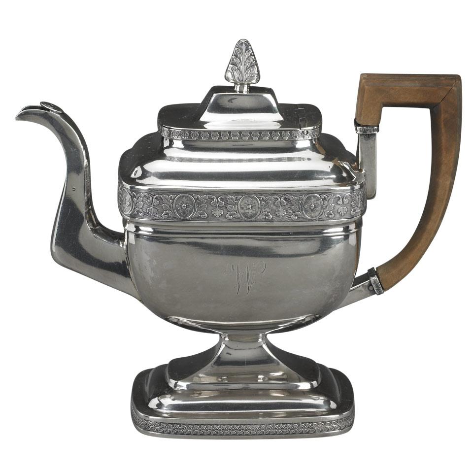 American Silver Teapot, Simon Chaudron & Anthony Rasch, Philadelphia, Pa., c.1810