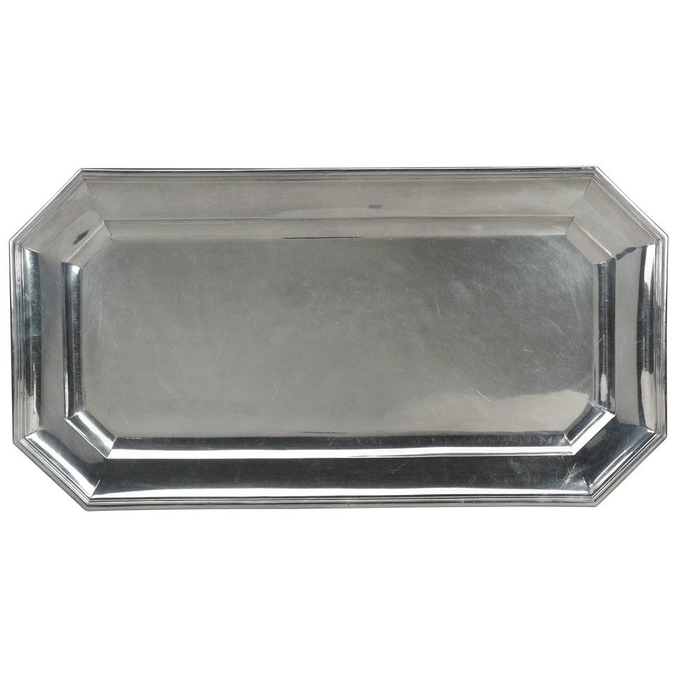 French Silver Octagonal Platter, Paris, early 20th century