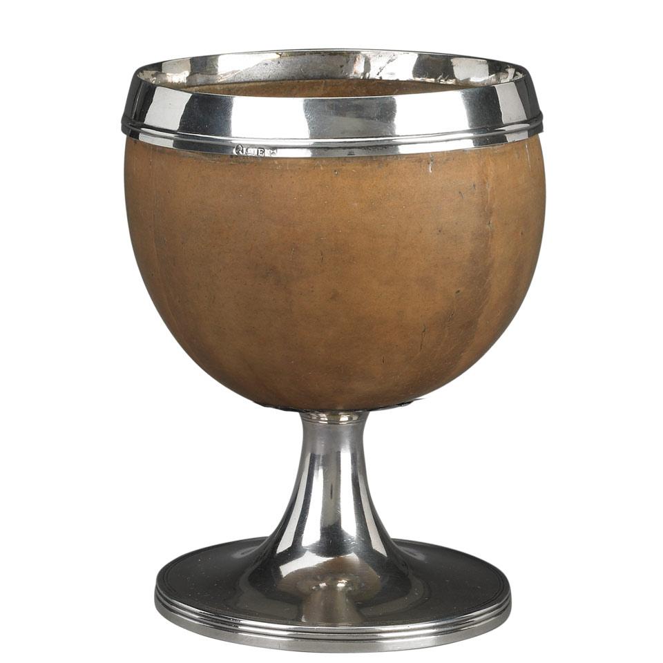 George III Silver-Mounted Coconut Cup, Peter, Ann & William Bateman, London, 1801