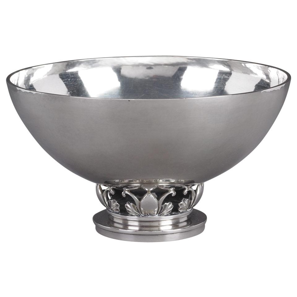 Danish Silver Bowl, Gundorph Albertus for Georg Jensen, Copenhagen, 1933-44