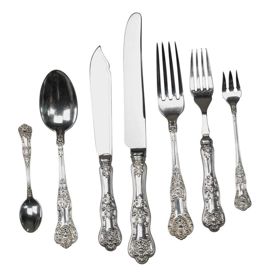 Canadian Silver ‘Queens’ Pattern Flatware Service, Henry Birks & Sons, Montreal, Que., 20th century