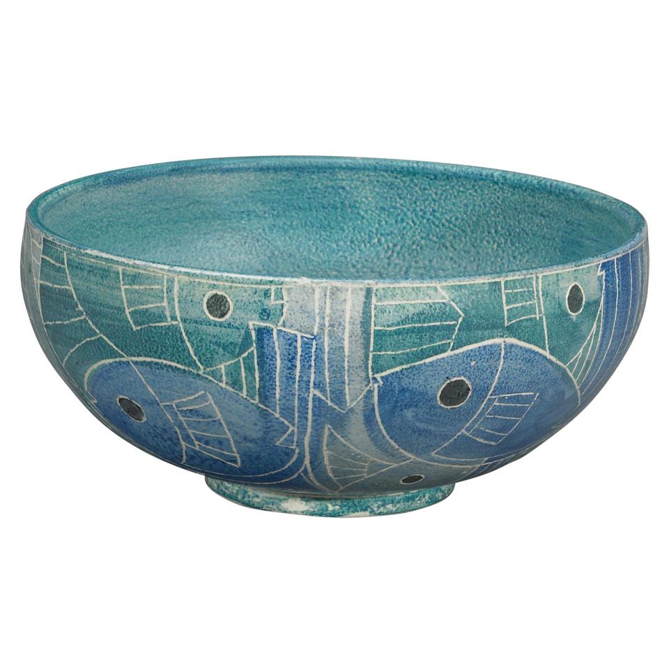 Brooklin Pottery Bowl, Theo and Susan Harlander, mid-20th century