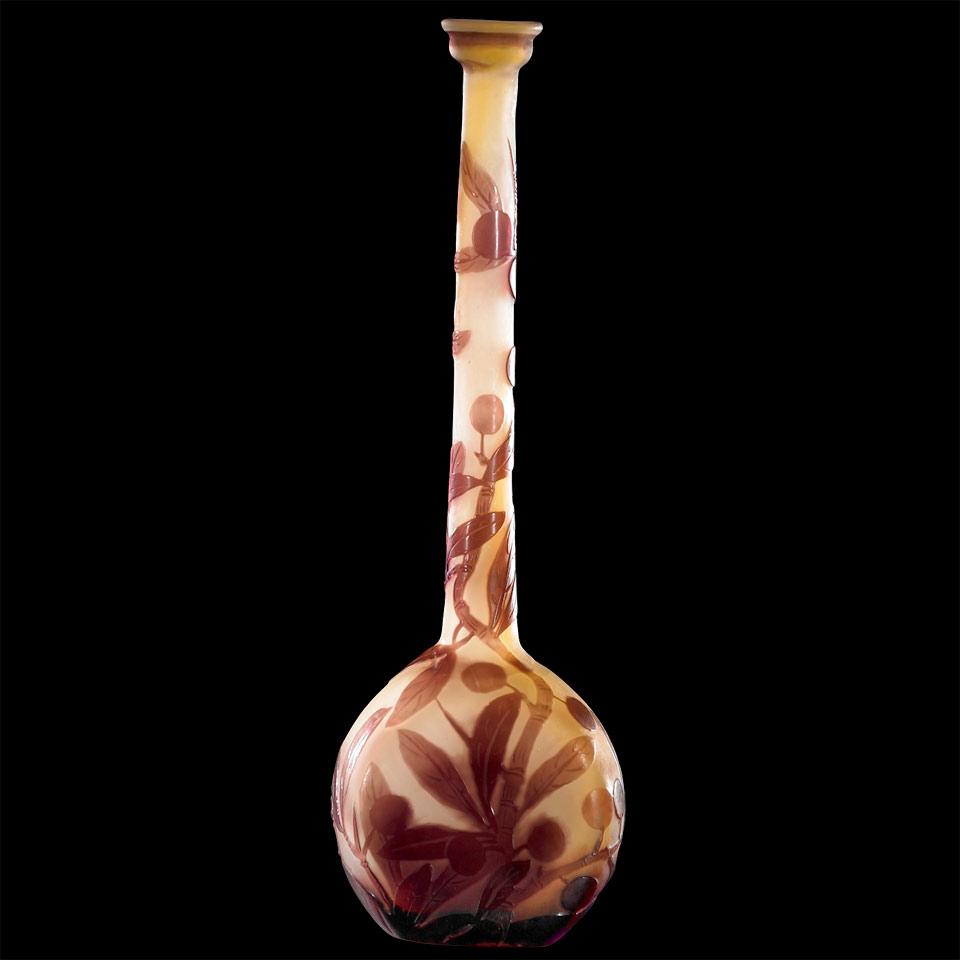 Galle Cameo Glass Vase, c.1900
